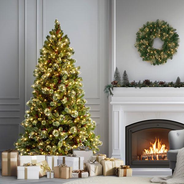 National Tree Company 7.5 Ft. Pre-Lit Wintry Pine Medium Tree With Clear Lights