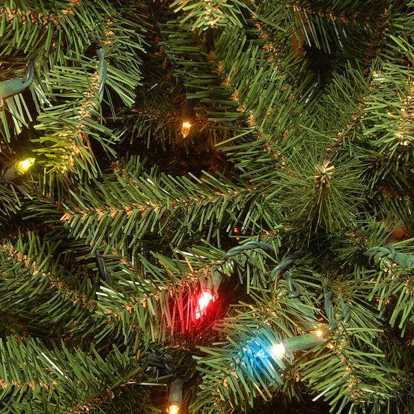 National Tree Company 7 Ft. Pre-Lit Aspen Spruce Slim Tree With Multicolor Lights