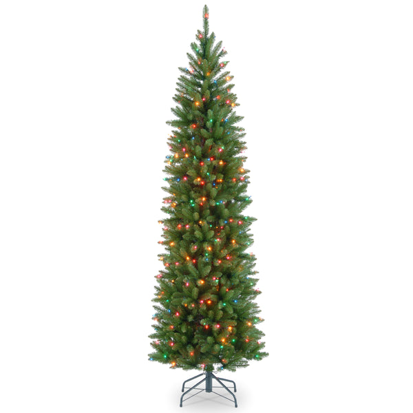 national tree company 7 ft. Pre-Lit Kingswood Fir Pencil Tree with Multicolor Lights