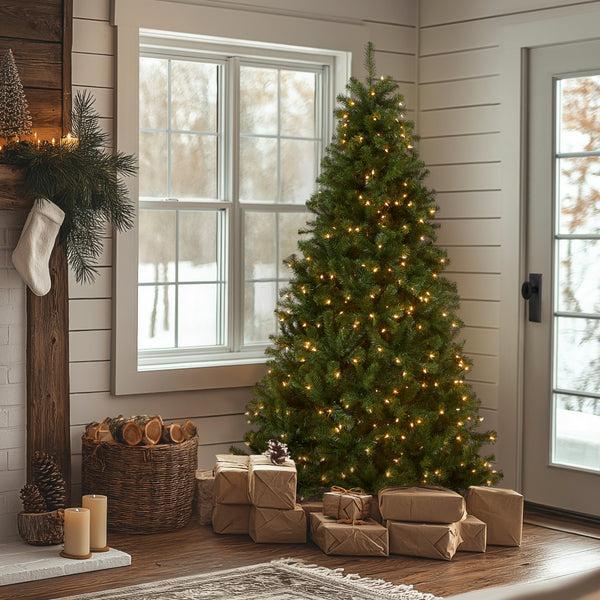 National Tree Company 7 Ft. Pre-Lit North Valley Spruce Tree With 500 Clear Lights