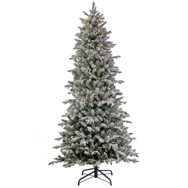 national tree company 7 ft. Pre-Lit Snowy Calton Pine Tree with LED Lights