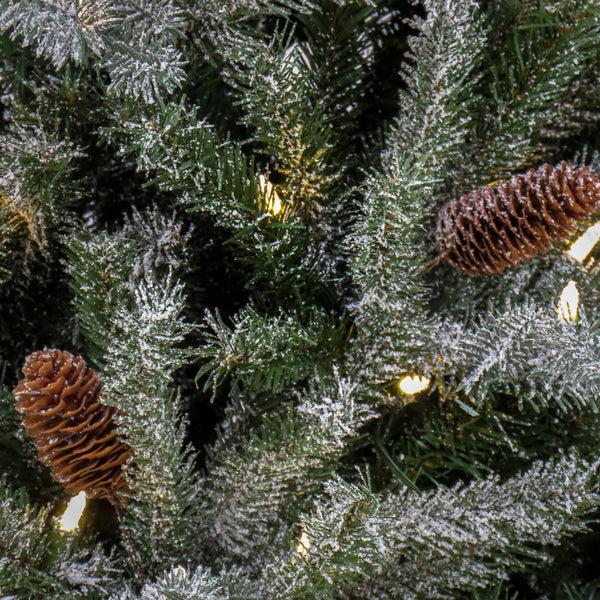 National Tree Company 7 Ft. Pre-Lit Snowy Olallie Pine Tree With LED Lights
