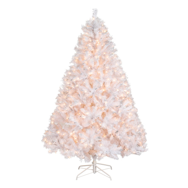 national tree company 7 ft. Pre-Lit Winchester Pine White Tree with Clear Lights