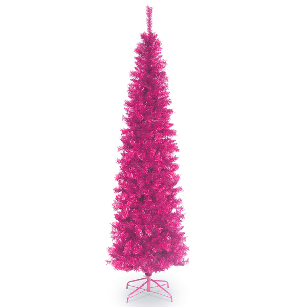 national tree company 7 ft. Tinsel Collection Pink Tree national tree company 7 ft. Tinsel Collection Pink Tree