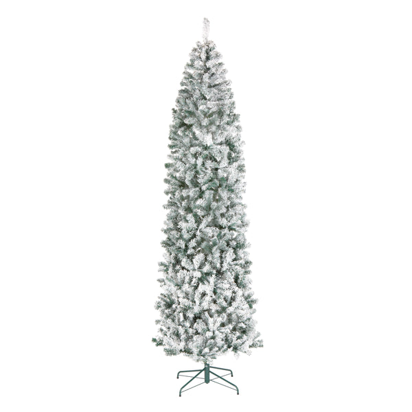 national tree company 9 ft. Acacia Flocked Slim Tree