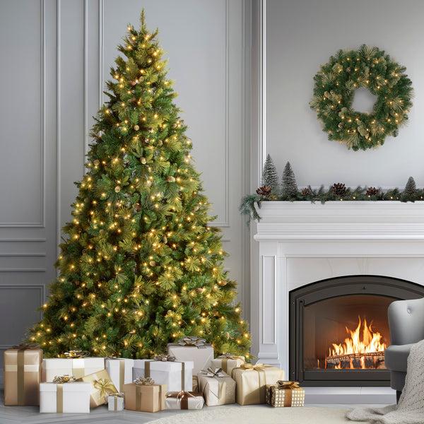 National Tree Company 9 Ft. Pre-Lit Carolina Pine Tree With Clear Lights With 900 Clear Lights