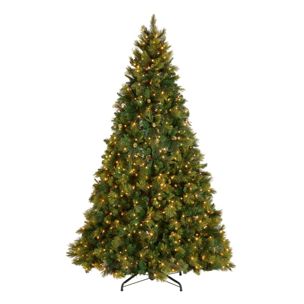 national tree company 9 ft. Pre-Lit Carolina Pine Tree with Clear Lights with 900 Clear Lights