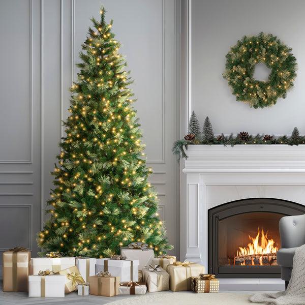 National Tree Company 9 Ft. Pre-Lit Charleston Pine Tree With Clear Lights