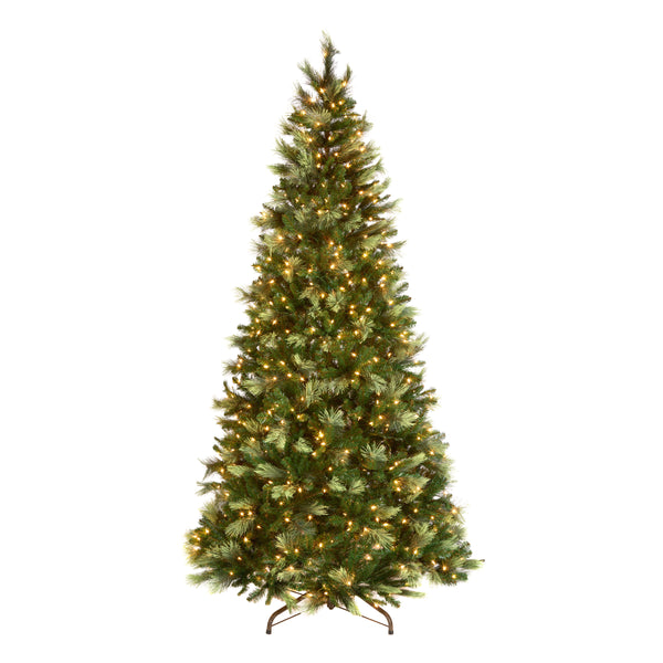 national tree company 9 ft. Pre-Lit Charleston Pine Tree with Clear Lights