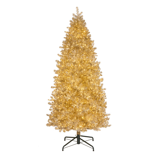 national tree company 9 ft. Pre-Lit Christmas Platinum Metallic Tree