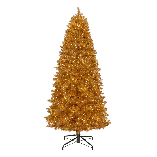 national tree company 9 ft. Pre-Lit Christmas True Gold Metallic Tree