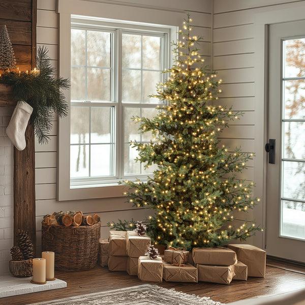 National Tree Company 9 Ft. Pre-Lit Decorator Tree With PowerConnect Clear Lights