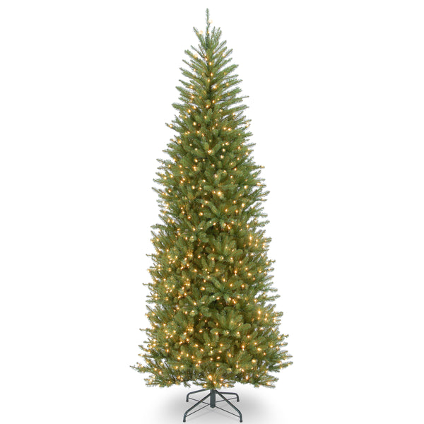 national tree company 9 ft. Pre-Lit Dunhill Fir Slim Tree with Clear Lights