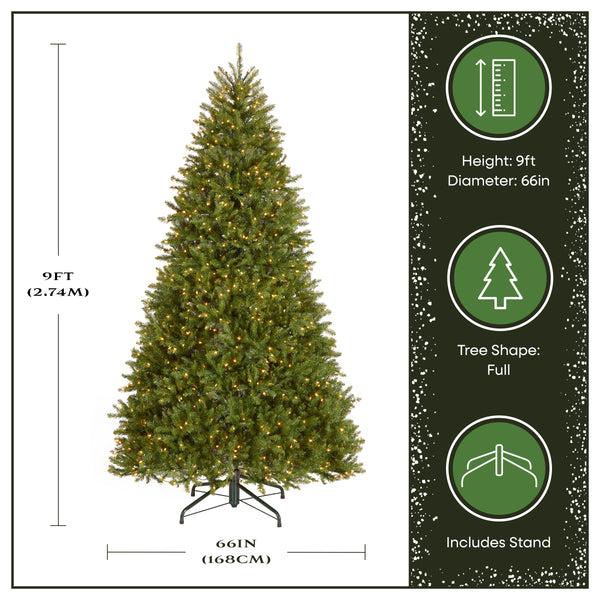 National Tree Company 9 Ft. Pre-Lit Dunhill Fir Tree With Clear Lights