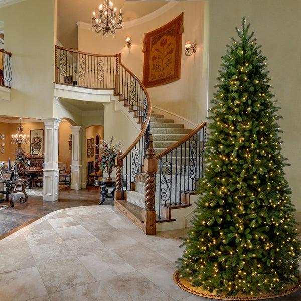 National Tree Company 9 Ft. Pre-Lit Jersey Fraser Fir Slim Tree With Clear Lights