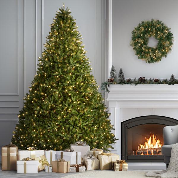 National Tree Company 9 Ft. Pre-Lit Jersey Fraser Fir Tree With Clear Lights
