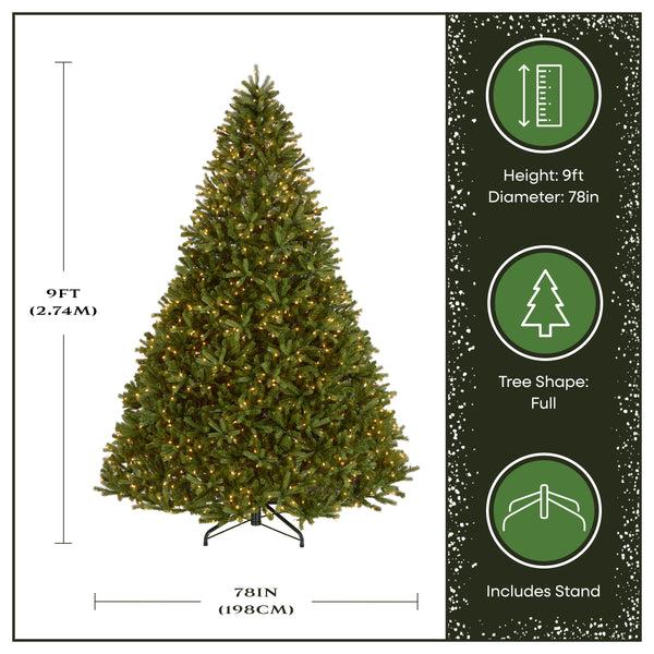 National Tree Company 9 Ft. Pre-Lit Jersey Fraser Fir Tree With Clear Lights