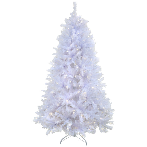 national tree company 9 ft. Pre-Lit Millville White Tree with PowerConnect Warm White LED Lights