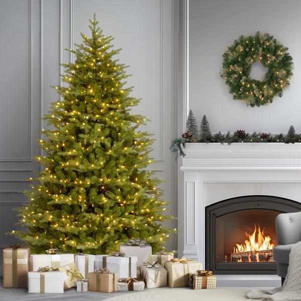 National Tree Company 9 Ft. Pre-Lit Nordic Spruce Medium Tree With Clear Lights
