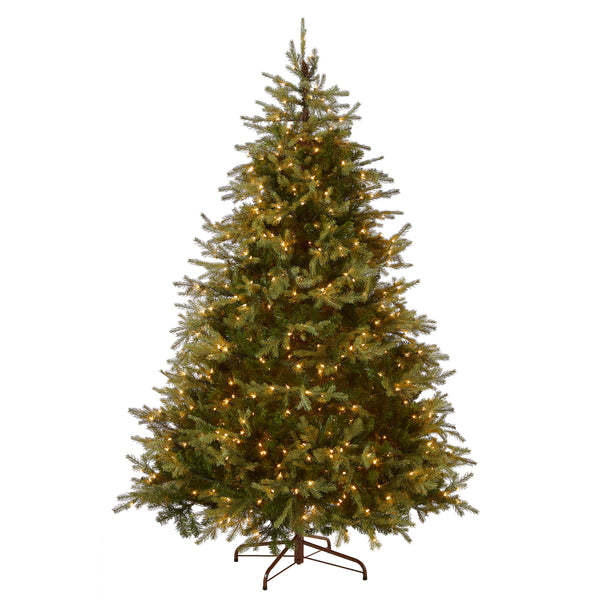 national tree company 9 ft. Pre-Lit Nordic Spruce Medium Tree with Clear Lights