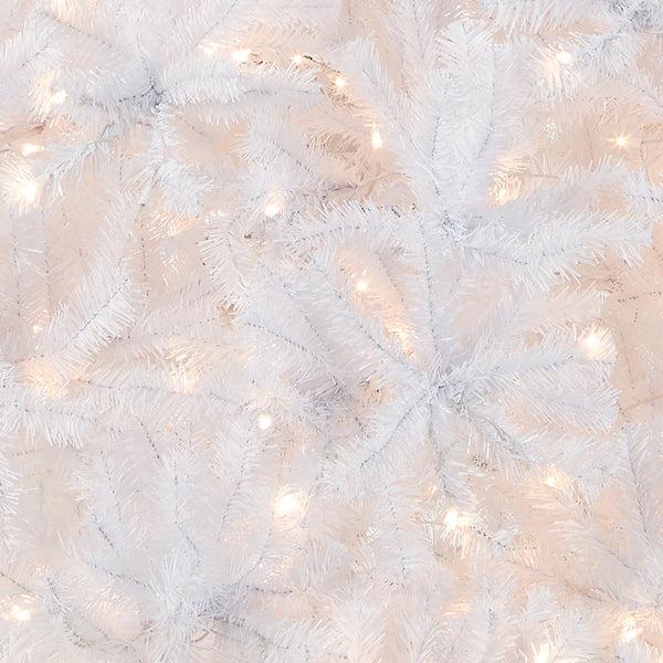 National Tree Company 9 Ft. Pre-Lit North Valley Spruce White Tree With Clear Lights