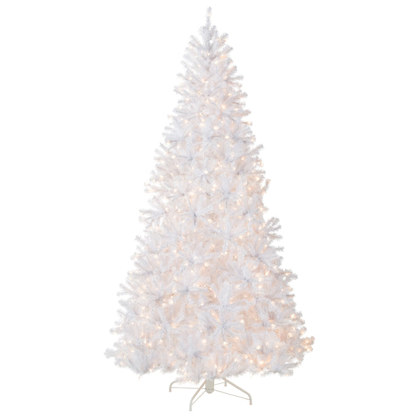 national tree company 9 ft. Pre-Lit North Valley Spruce White Tree with Clear Lights