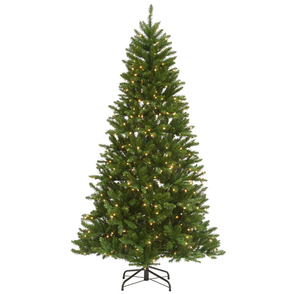 national tree company 9 ft. Pre-Lit Peyton Spruce Tree with Clear Lights