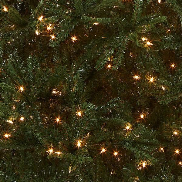 National Tree Company 9 Ft. Pre-Lit Tiffany Fir Slim Tree With Clear Lights - PE Branch Tips