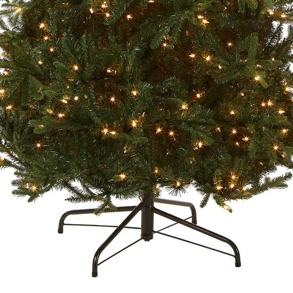 National Tree Company 9 Ft. Pre-Lit Tiffany Fir Slim Tree With Clear Lights - PE Branch Tips