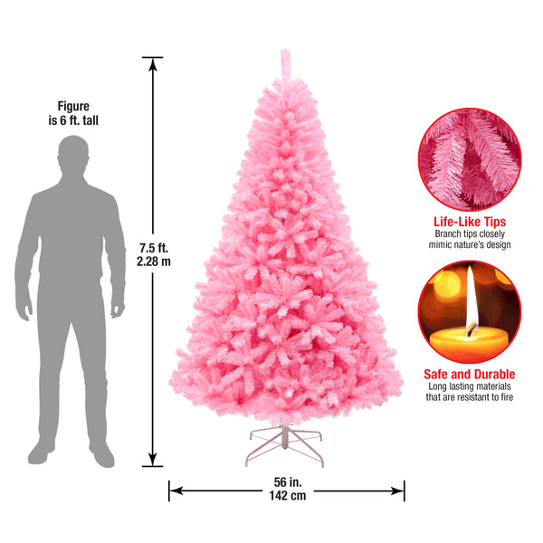 National Tree Company 7.5 Ft. Color Pop Pink Tree