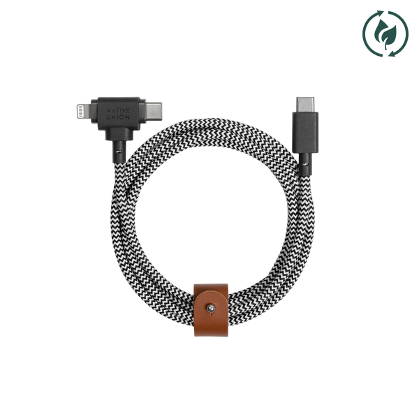native union Belt Cable Duo (USB-C to USB-C & Lightning)