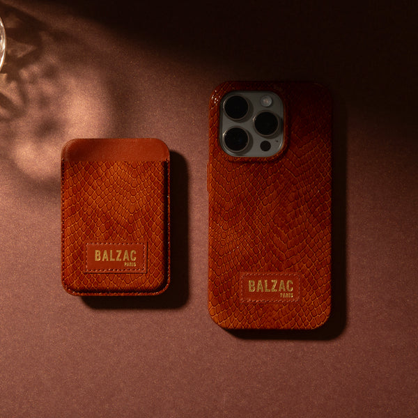 Native Union Embossed Cognac Case For IPhone 16