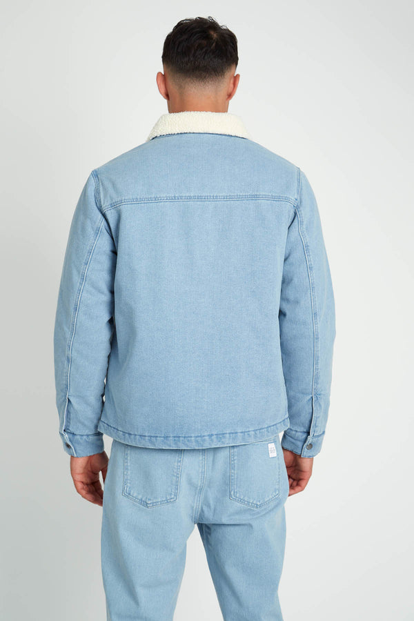 Native Youth ALFONSO DENIM JACKET WITH SHERPA COLLAR
