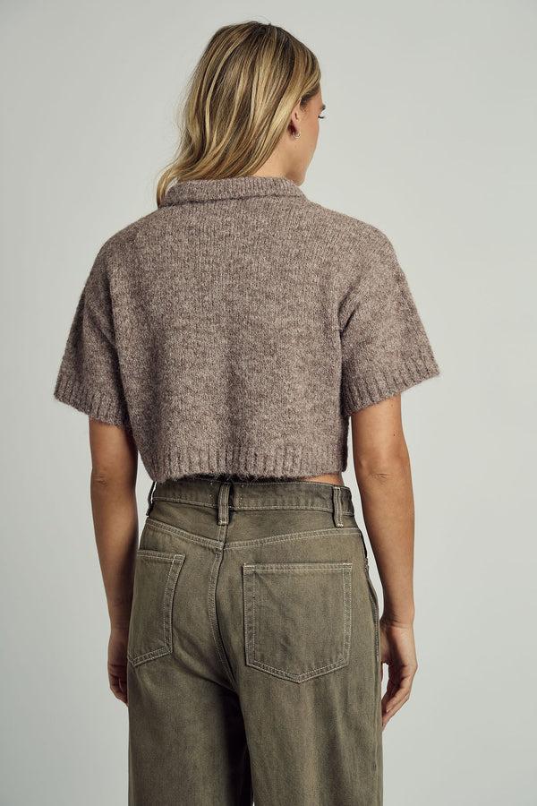 Native Youth BROOKYLN SOFT FLUFF CROPPED KNITTED CARDIGAN