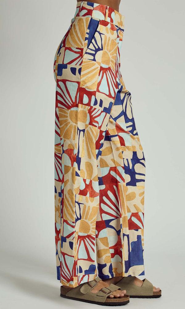 Native Youth COLLAGECLIPSE BOLD BLOOM WIDE LEG PRINTED TROUSER CO-ORD IN MULTI