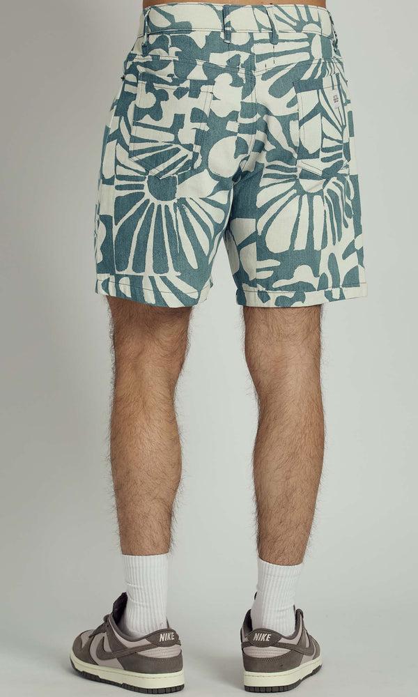Native Youth COLLAGECLIPSE LASER PRINTED DENIM SHORT