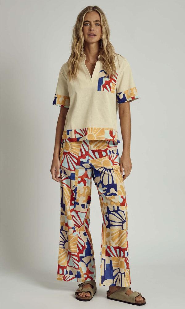 Native Youth COLLAGECLIPSE PATCH POCKET PRINTED SHIRT CO-ORD IN MULTI