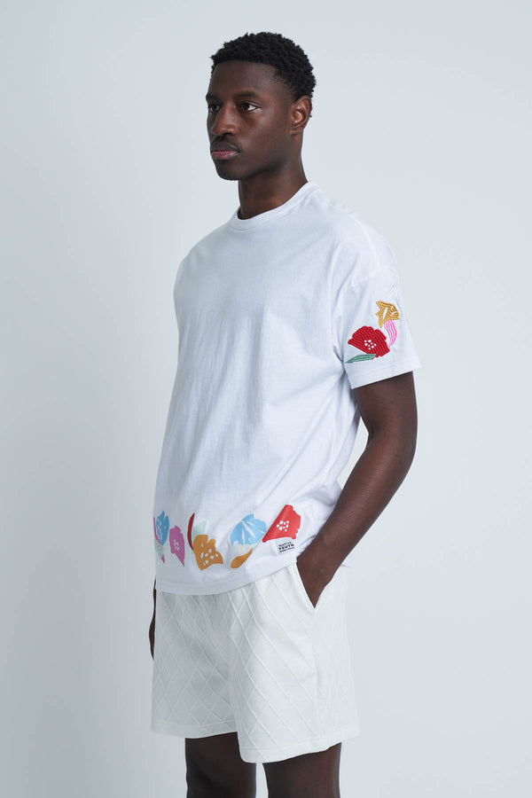 Native Youth COUPAGE RELAXED FIT T-SHIRT WITH EMBROIDERED SLEEVE
