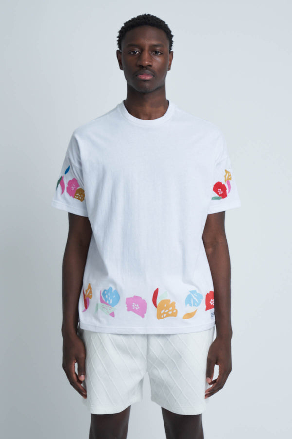 native youth COUPAGE RELAXED FIT T-SHIRT WITH EMBROIDERED SLEEVE