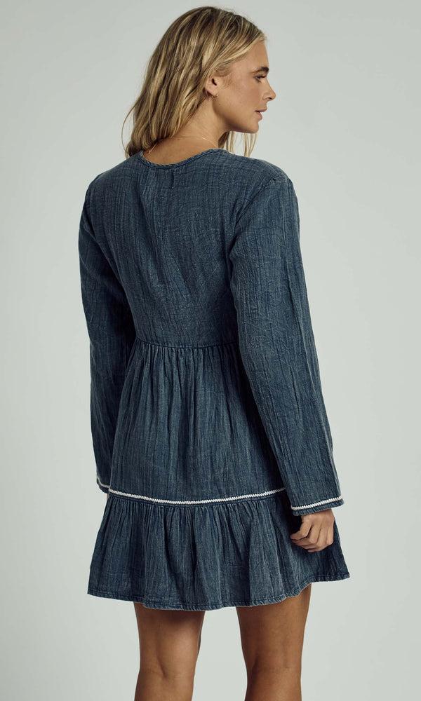 Native Youth DENVER FLORAL EMBROIDERED GAUZE MINI DRESS