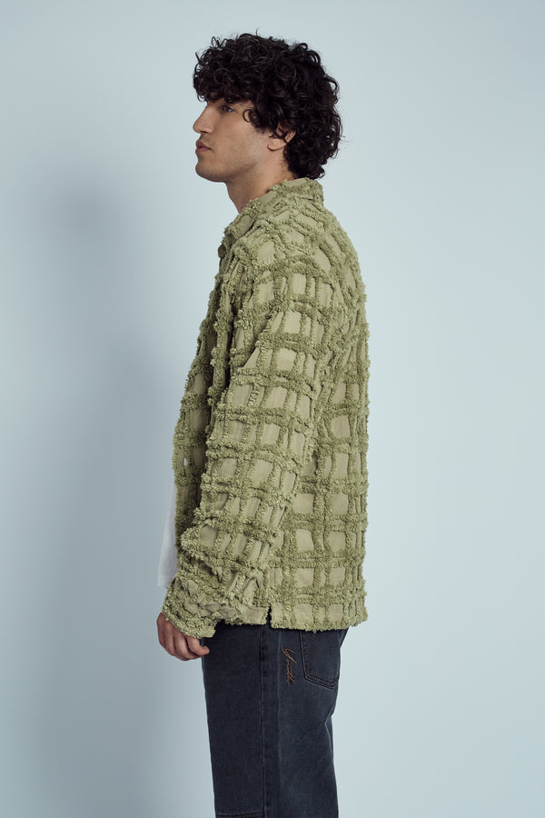 Native Youth DURST FRINGE TEXTURED JACQUARD OVERSHIRT