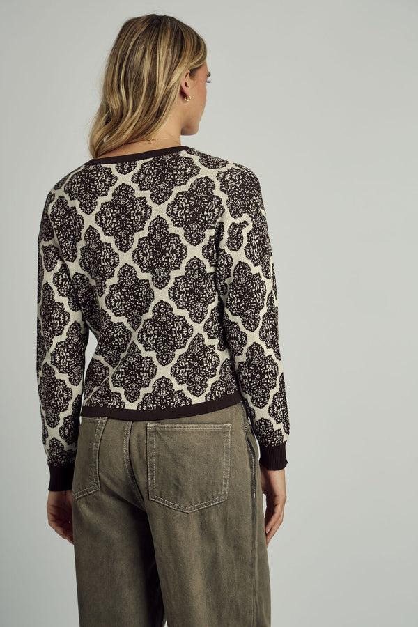 Native Youth GENEVIEVE ALL OVER JACQUARD KNITTED CARDIGAN