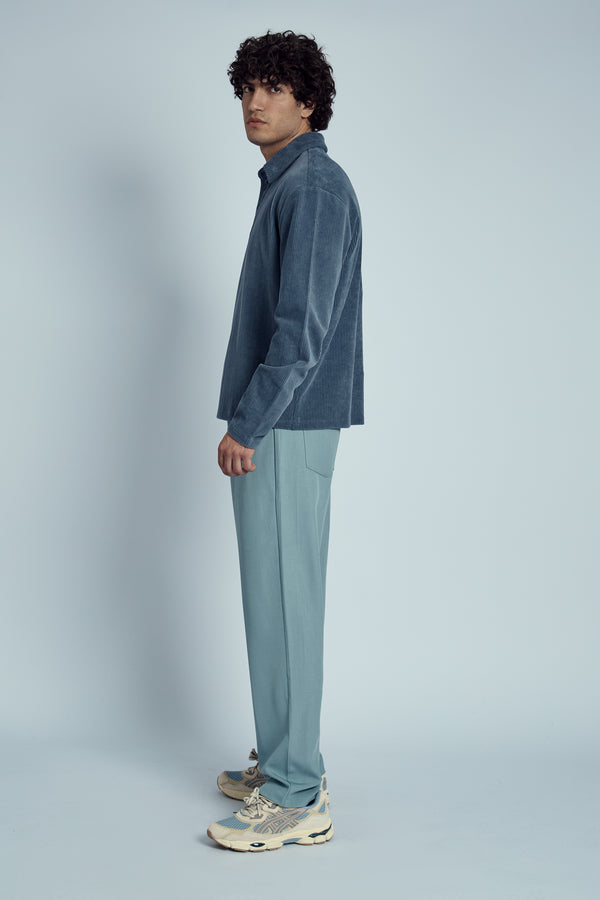 Native Youth HAYTER CORDUROY SWEATSHIRT WITH POLO COLLAR