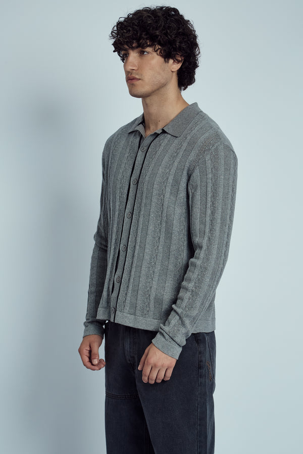 Native Youth HEMMINGS KNITTED JACQUARD STRIPE SHIRT