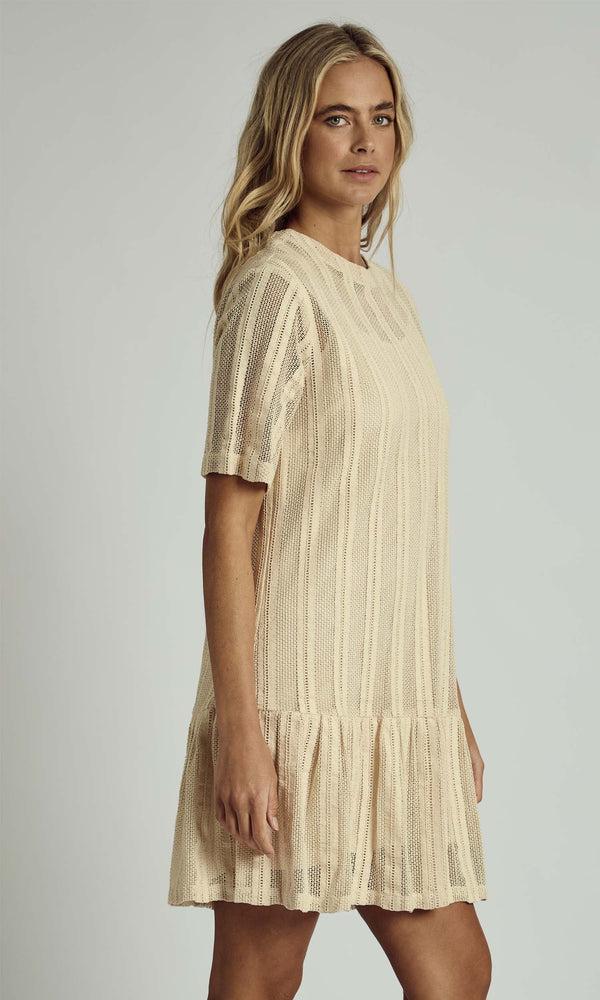 Native Youth HOLLAND CROCHET MINI DRESS WITH SLIP INSERT