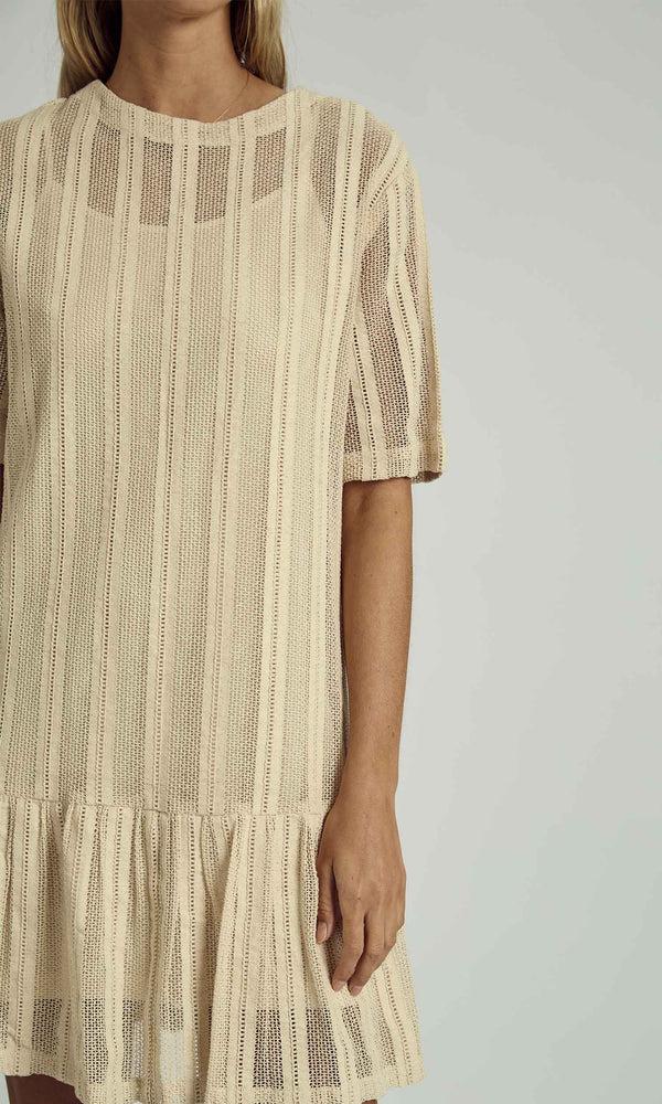 Native Youth HOLLAND CROCHET MINI DRESS WITH SLIP INSERT