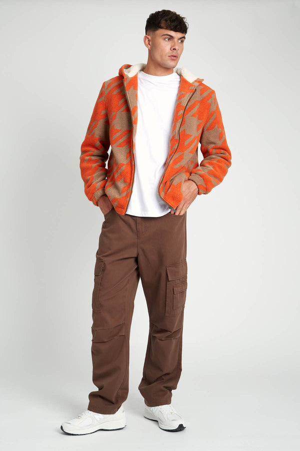 Native Youth JERROD BORG LINED JACQUARD HOUNDSTOOTH JACKET