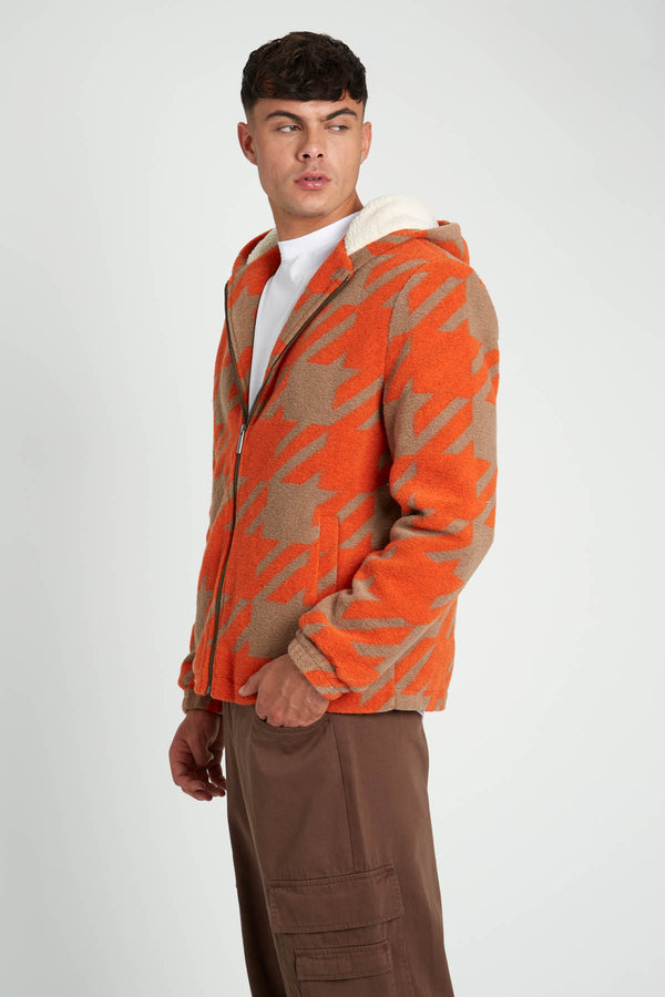 Native Youth JERROD BORG LINED JACQUARD HOUNDSTOOTH JACKET