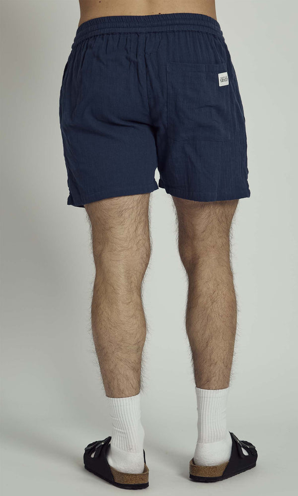 Native Youth KENDRICK COTTON GAUZE SHORT WITH EMBROIDERED BORDER