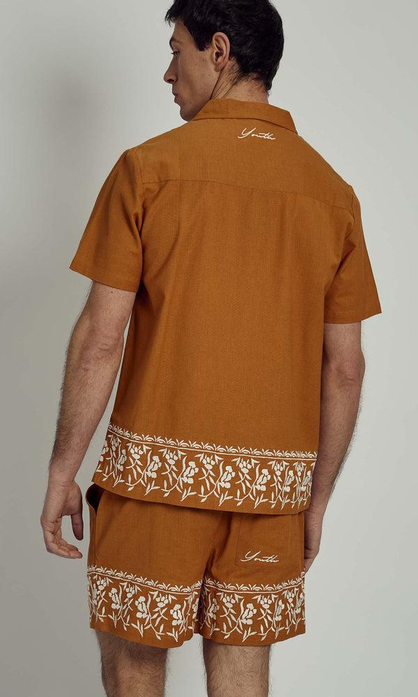 Native Youth KENT REGULAR SHIRT WITH EMBROIDERY TRIM DETAIL